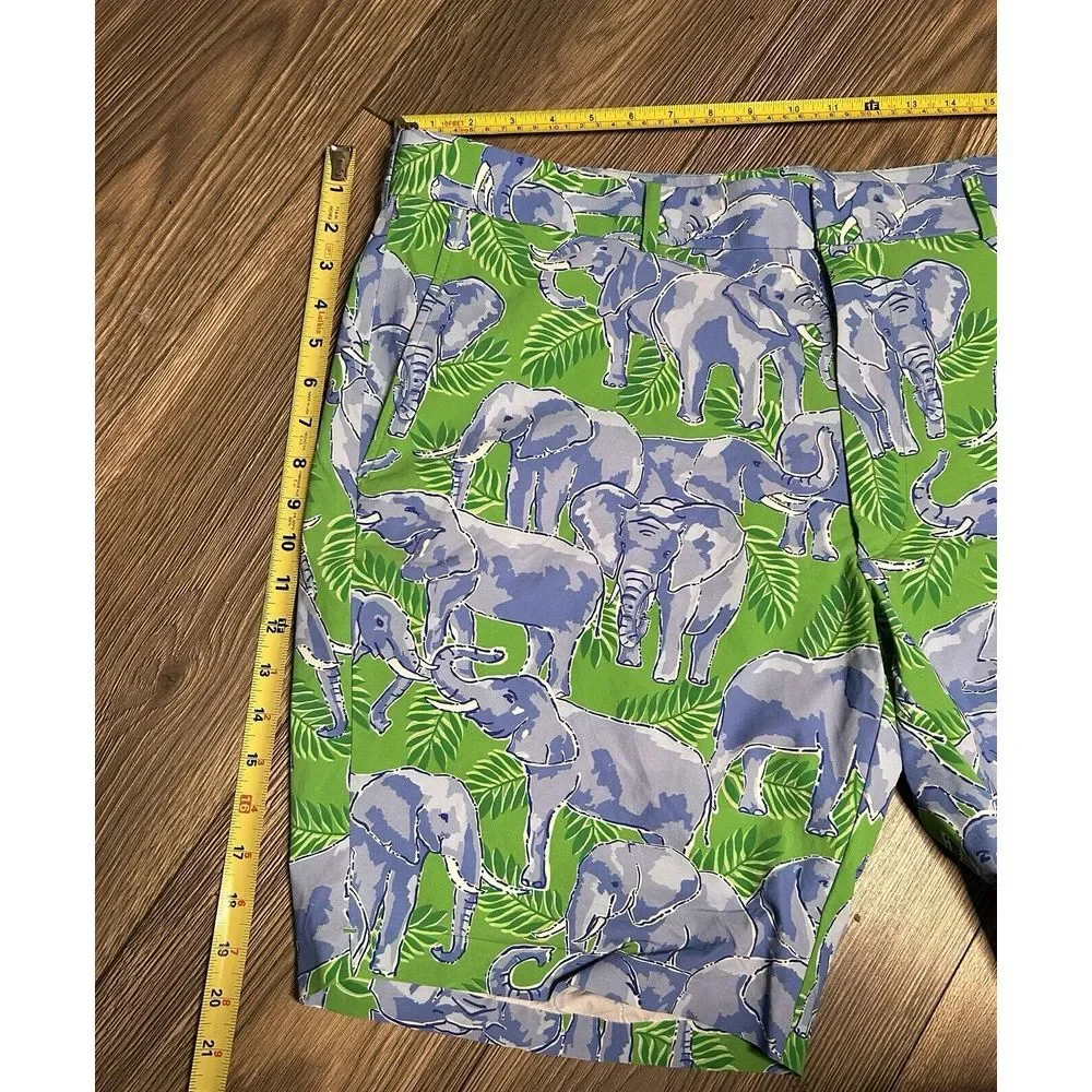 Men's POLO RALPH‎ LAUREN NEW Green/Blue Tropical Elephant Golf Shorts-Size 40